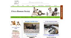 Desktop Screenshot of friscohumanesociety.com